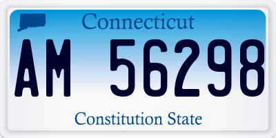 CT license plate AM56298