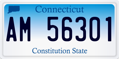 CT license plate AM56301