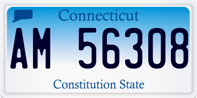 CT license plate AM56308