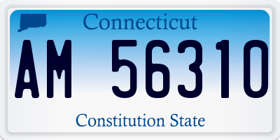 CT license plate AM56310