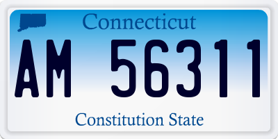 CT license plate AM56311