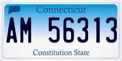 CT license plate AM56313