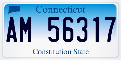 CT license plate AM56317