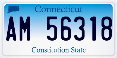 CT license plate AM56318