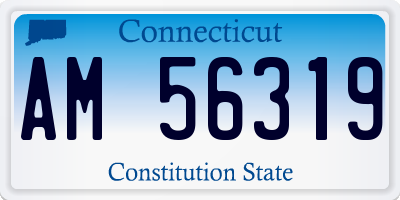 CT license plate AM56319