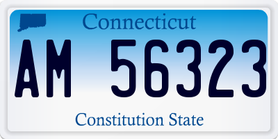 CT license plate AM56323