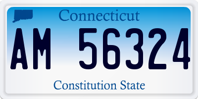CT license plate AM56324