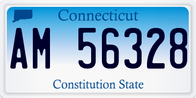 CT license plate AM56328