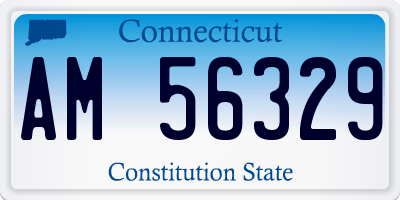 CT license plate AM56329
