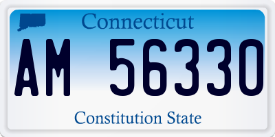 CT license plate AM56330