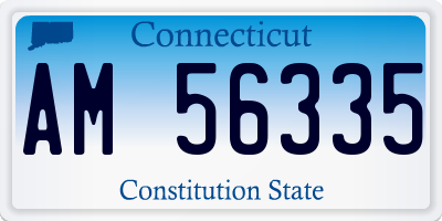 CT license plate AM56335