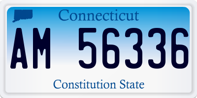 CT license plate AM56336