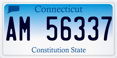 CT license plate AM56337