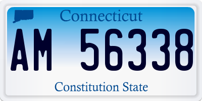CT license plate AM56338