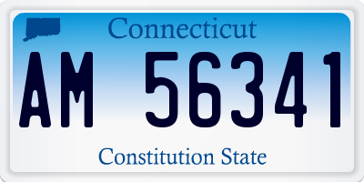 CT license plate AM56341