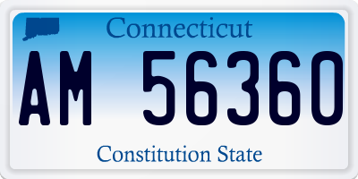 CT license plate AM56360