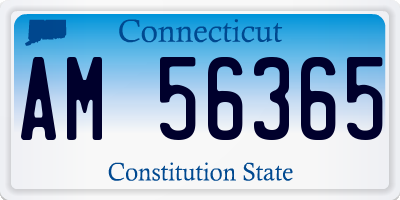CT license plate AM56365