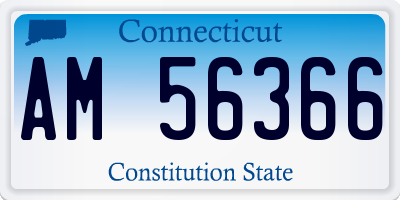 CT license plate AM56366