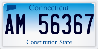 CT license plate AM56367