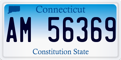 CT license plate AM56369