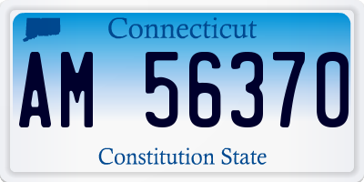 CT license plate AM56370