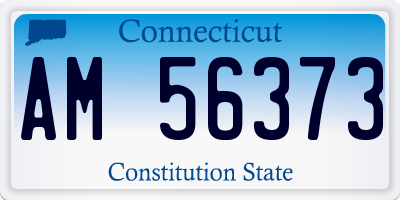 CT license plate AM56373