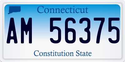 CT license plate AM56375