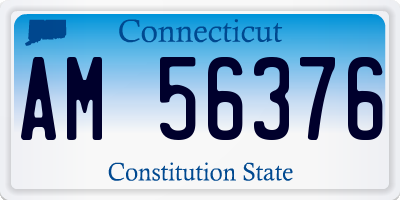 CT license plate AM56376