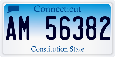 CT license plate AM56382