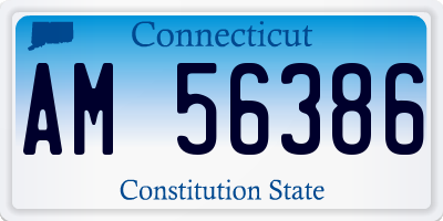 CT license plate AM56386