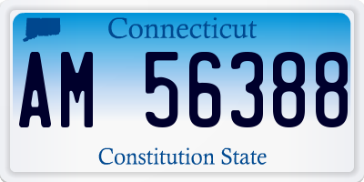CT license plate AM56388