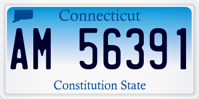 CT license plate AM56391