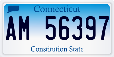 CT license plate AM56397