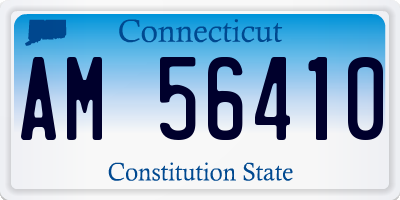 CT license plate AM56410