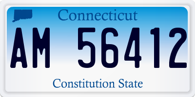 CT license plate AM56412