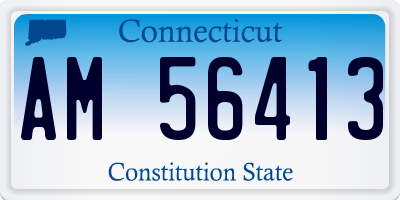 CT license plate AM56413