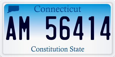 CT license plate AM56414