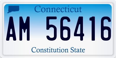CT license plate AM56416