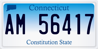 CT license plate AM56417