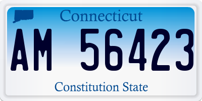 CT license plate AM56423