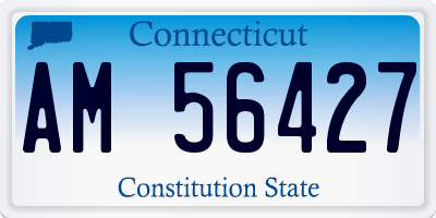 CT license plate AM56427