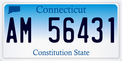 CT license plate AM56431