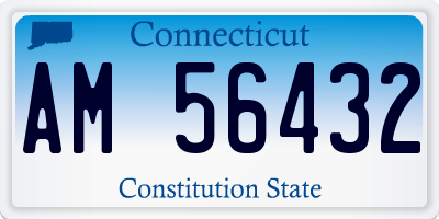 CT license plate AM56432