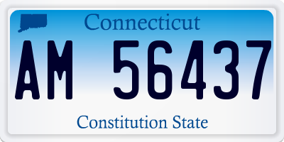 CT license plate AM56437