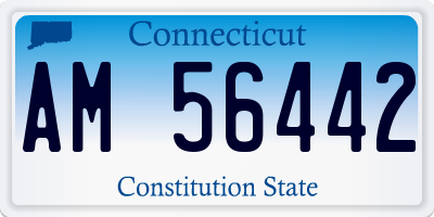 CT license plate AM56442