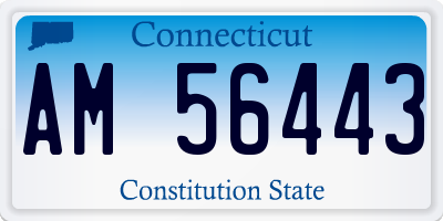 CT license plate AM56443