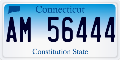 CT license plate AM56444