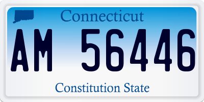 CT license plate AM56446