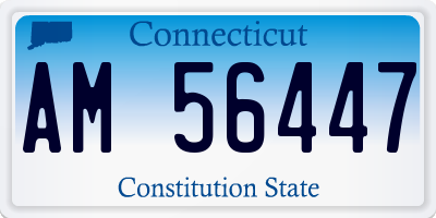 CT license plate AM56447