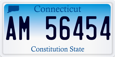 CT license plate AM56454
